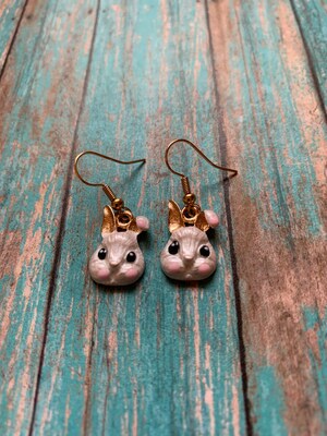Cute bunny hot sale earrings
